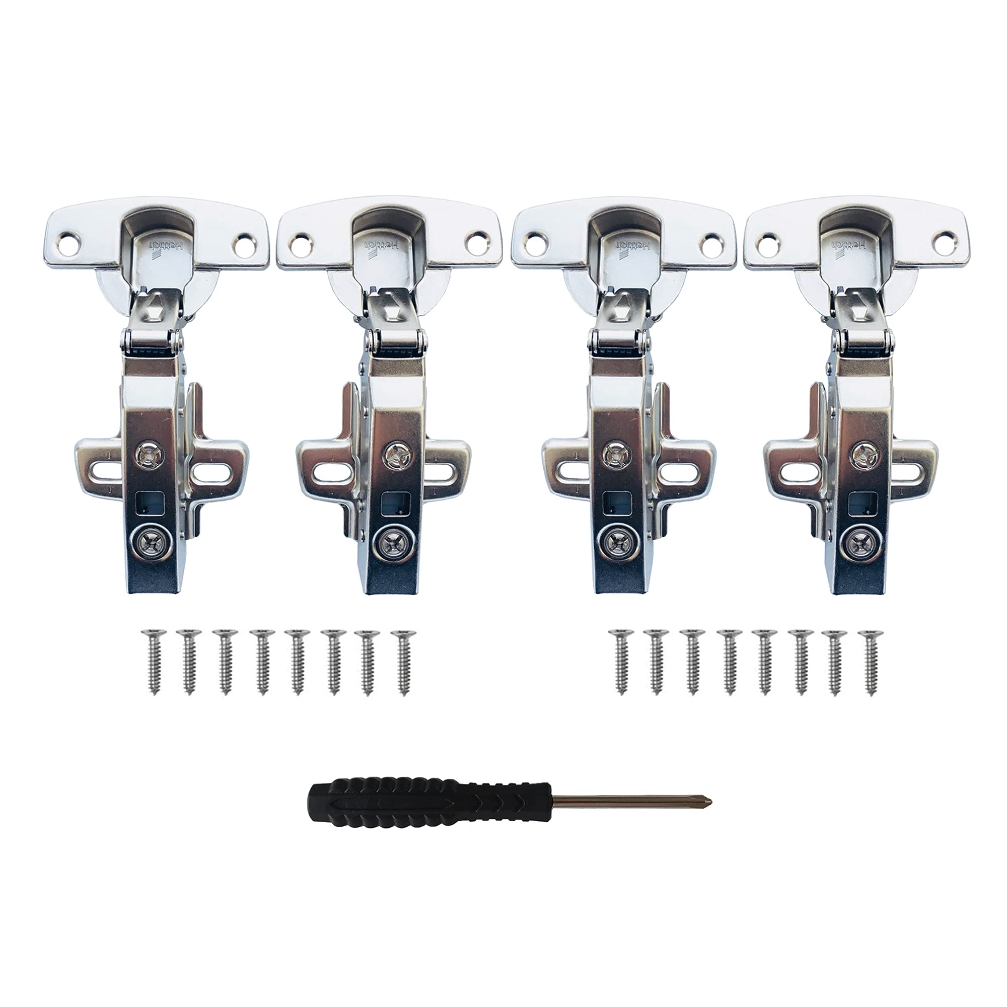 Hettich Sensys 110 Degree Full Overlay Hinges with Shock Absorber for Kitchen Cabinet Cupboard Door Hinge 9071205 Soft Closing Pack of 4