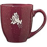 Rico Industries NCAA 16 oz Team Color Laser Engraved Speckled Ceramic Coffee Mug (A & B Schools)