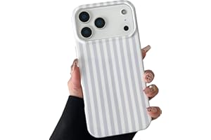 TQLGY for iPhone 17 Pro Max Case Cute Striped Phone Case Soft TPU Slim Shockproof Protective Cover for Women Girls, Blue and 