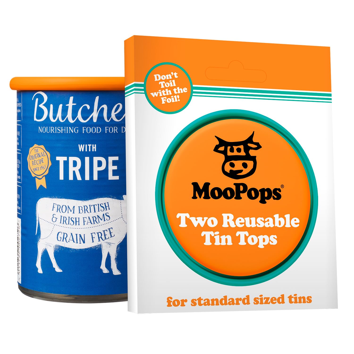 MOOPOPS Reusable Silicone Tin Can Tops - 2 Pack | Dishwasher & Fridge Safe | Airtight & Leakproof Lid | Durable & Made to Be Reused | Easy to Use | Designed to Fit Standard Sized Tins | BPA Free