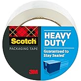 Scotch Heavy Duty Shipping Packing Tape, Clear, Holiday Shipping Supplies, 1.88 in. x 54.6 yd., 1 Tape Roll