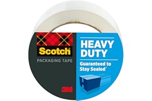 Scotch Heavy Duty Shipping Packing Tape, Clear, Holiday Shipping Supplies, 1.88 in. x 54.6 yd., 1 Tape Roll