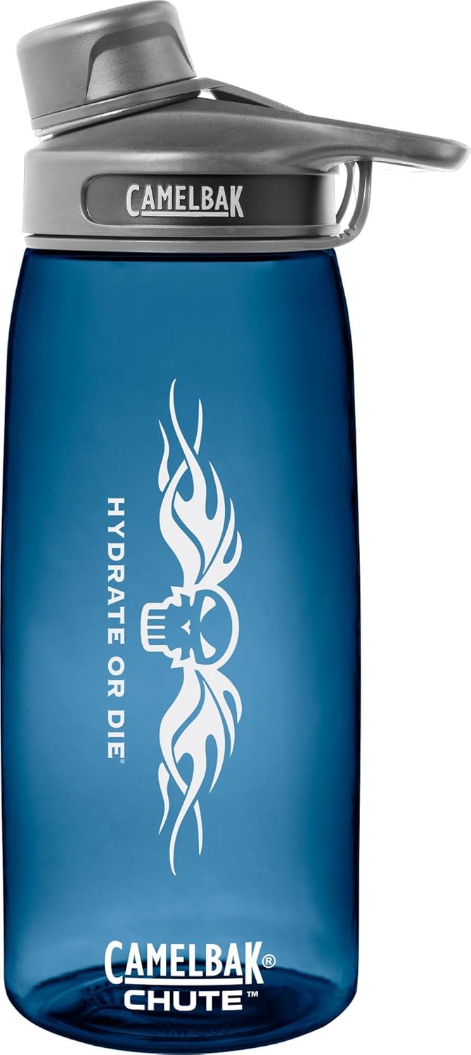 CamelBak Chute 1L Water Bottle with Hydrate or Die Logo Canteens