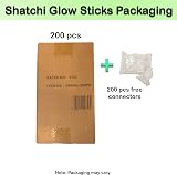 SHATCHI Glow Sticks 200Pcs 20cm Neon Party Bracelets Necklaces Connectors view 4