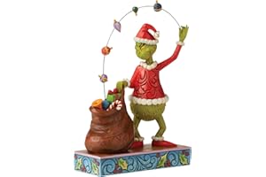 Enesco Jim Shore The Grinch Juggling Gifts Into Bag Figurine, 8.58" H, Multicolor