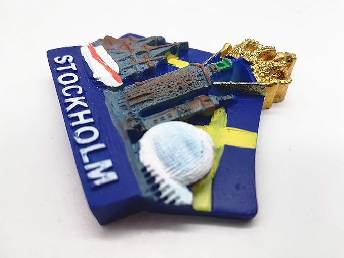 MUYU Magnet Imán para Nevera con diseño de Estocolmo de Suecia en ...