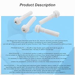 (4 Pack) Gas Range Oven Spark Electrode Igniter