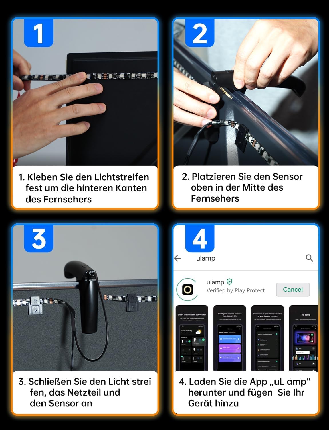 TV LED Hintergrundbeleuchtung, 4,5 M für 55-65 Zoll TVs und PC-Monitore 8