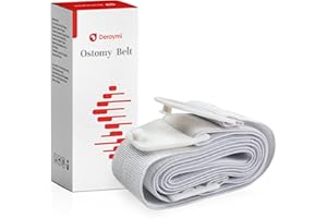 DERAYMI Adjustable Ostomy Belt, Securely Holds Ostomy Pouch Bags in Place, Waterproof Reusable Ostomy Waistband Strap and Buckle to Support Colostomy Bags