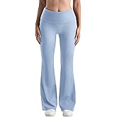 MOOSLOVER Women Flare Leggings Fold Over Bootcut Yoga Pants Casual Y2K Lounge Pants Comfy Cotton Leggings