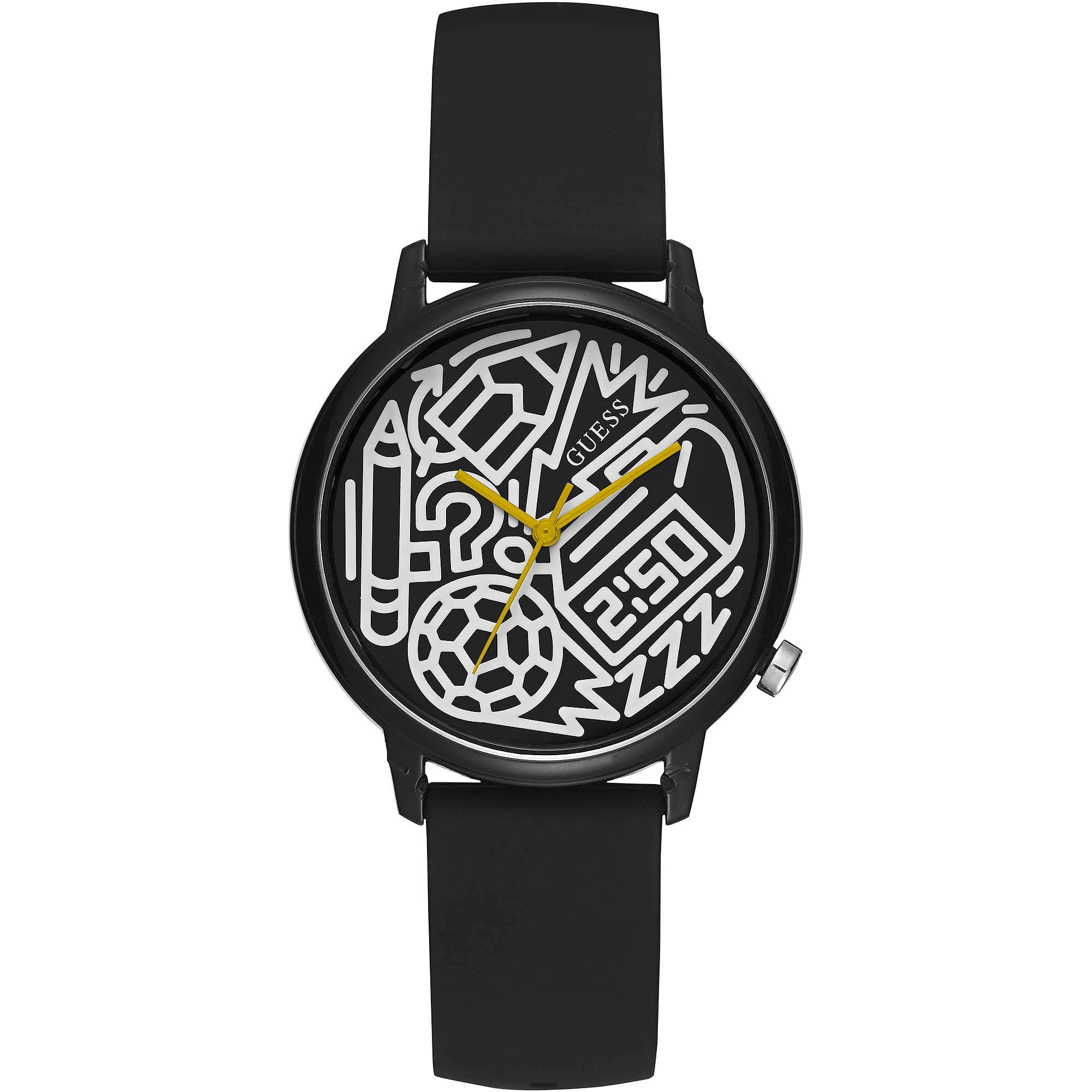 GUESS Pencils of Promise X Timothy Goodman Watch, Black, One Size, Time to Give V0023M8