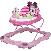 Disney Baby Minnie Mouse Baby Walkers and Activity Center, Pink Glitter Music and Lights Walker