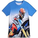 TongKiKi Boys Girls T-Shirts 3D Graphic Shirts Kids Neon Tie Dye Short Sleeve Glow Tees Animal Print Tees