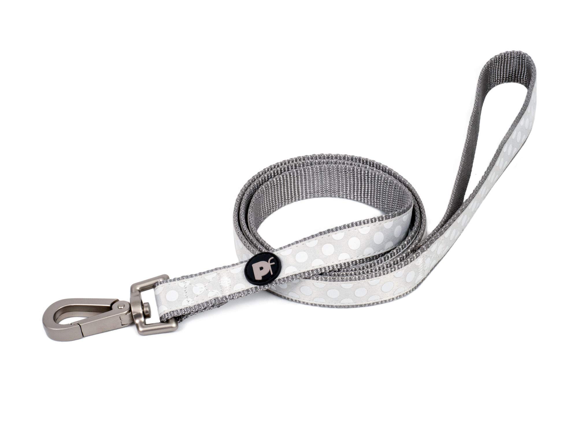 Petface Light Grey Tonal Dots Print Dog Lead, Medium