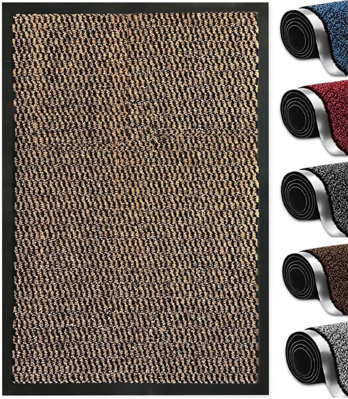 Abaseen Dirt Trapper Indoor Doormat Non-Slip Rubber Backing