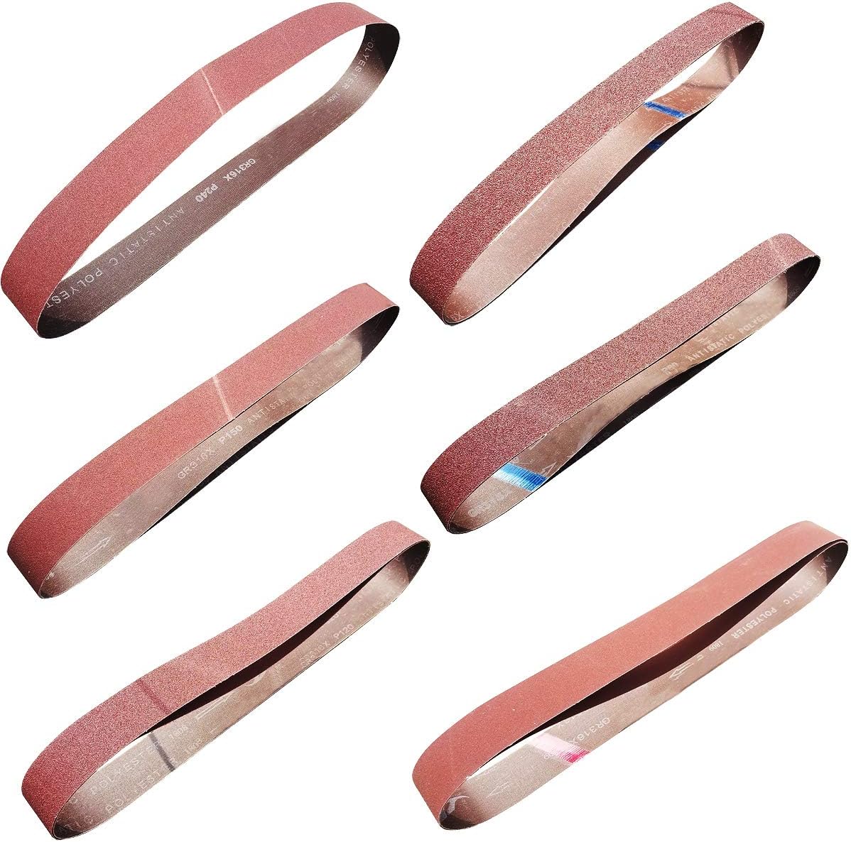 12 Pack 2 x 48 Inch Sanding Belts - 60 80 120 150 240 400 Grit Aluminum Oxide Sander Belts For Belt Sander Premium Knife Sharpening Woodworking Metal Polishing (2" x 48")