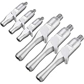 Dental Saliva Ejector Suction Valve Adapters 6 Pack, Universal HVE/SE Tip Adaptor with Strong &amp; Weak Suction Control, Autoclavable Aluminum Dental Suction Valves for Dental Clinic Lab