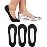 Ouligay 3 Pairs No Show Socks Women, Black Thin Nylon Socks for Flats Non Slip, Liner Sock for Spring Summer, No See Invisible Sock for Women Men