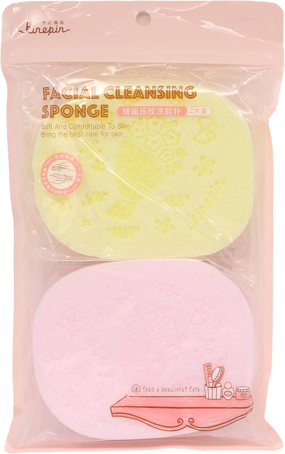 Dofash 2PCS Square Makeup Sponges with Travel Case Facial Beauty