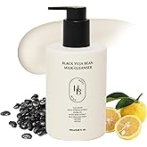 HEVEBLUE Black Yuja Bean Milk Cleanser - Sensitive Skin, Korean Skincare, Vegan, Hypoallergenic, Moisturizing, Hydrating, First Facial Cleansing, Cleansing Milk, K-Beauty, Gentle Face Wash