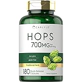 Carlyle Hops Supplement 700mg | 180 Capsules | Non-GMO & Gluten Free | Traditional Herb
