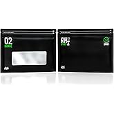 Sweet Decades 25 Pack - 2 Ounce Terpene Curing Bags 58%-62% Humidity Control - Lock & Seal Storage Heat Sealable 12x9x5 Inch 