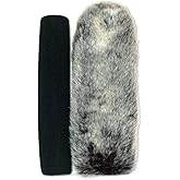 24cm Furry Fur MIC Windshield Windscreen Compatible for Technica AT8035 AT8015 AT8132 BP4071 BP4027 azden sgm-2x Microphone