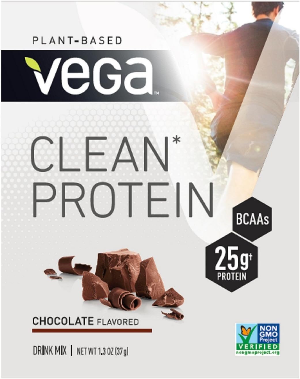 Vega Clean Protein Single Serving Drink Mix Chocolate 1.3oz, Pack of 1