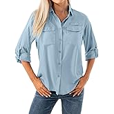 Jessie Kidden Womens Safari Shirts Long Sleeve Outdoor Sun Protection Quick Dry Fishing Hiking Shirts