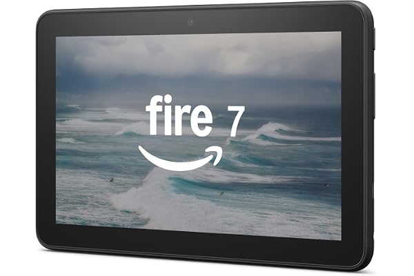 Amazon Fire 7 tablet (newest model), 7” display, read and watch, under $80 with 10-hour battery life, 16 GB, Black
