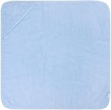 Adore Home Hooded Baby Towel Pack of Two 100% Cotton 65x65cm Blue White view 6