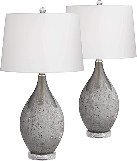 gray bedside lamps
