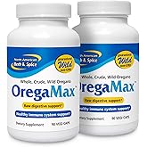 NORTH AMERICAN HERB & SPICE OregaMax (2 Pack) - 90 Vegi Capsules - Healthy Digestive & Immune Support - Oreganol P73 Oregano Oil Supplement with Garlic & Onion - Non-GMO - 180 Total Servings