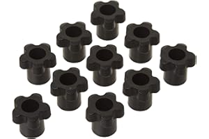 Innovative Components - AN4C----5S2--21 AN4C-5S221 1.38" Star knob thru hole 1/4-20 steel zinc insert black pp (Pack of 10)