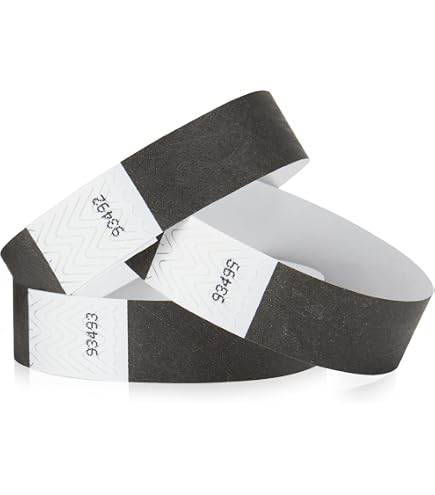 100 White Tyvek Wristbands – 3/4 Inch, Paper Wristbands For Events, Festivals, Venues