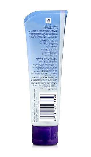 clean and clear water based moisturizer