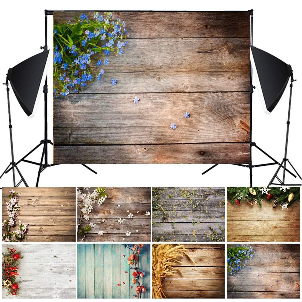 fanddy Imitation Wood Grain Photography Props 3D Photo Background Cloth for Wedding Birthday Party