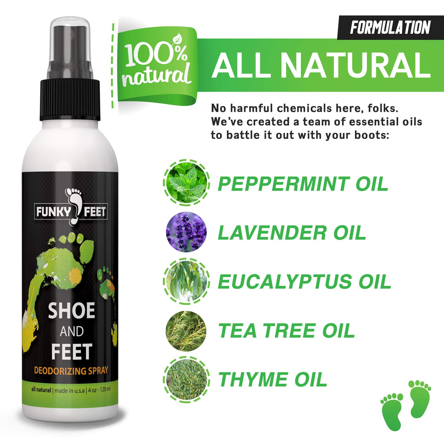 Buy Funky Feet Foot Odor Spray Shoe Spray Deodorizer