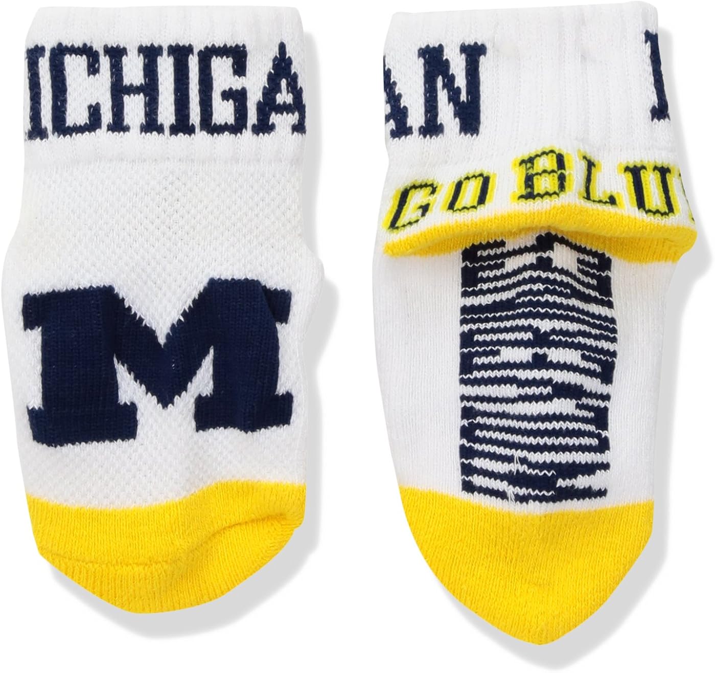 NCAA Michigan Wolverines Unisex Michigan Baby Qtr Sockmichigan Baby Qtr Sock, Blue, BAX 12-24 Months: Clothing