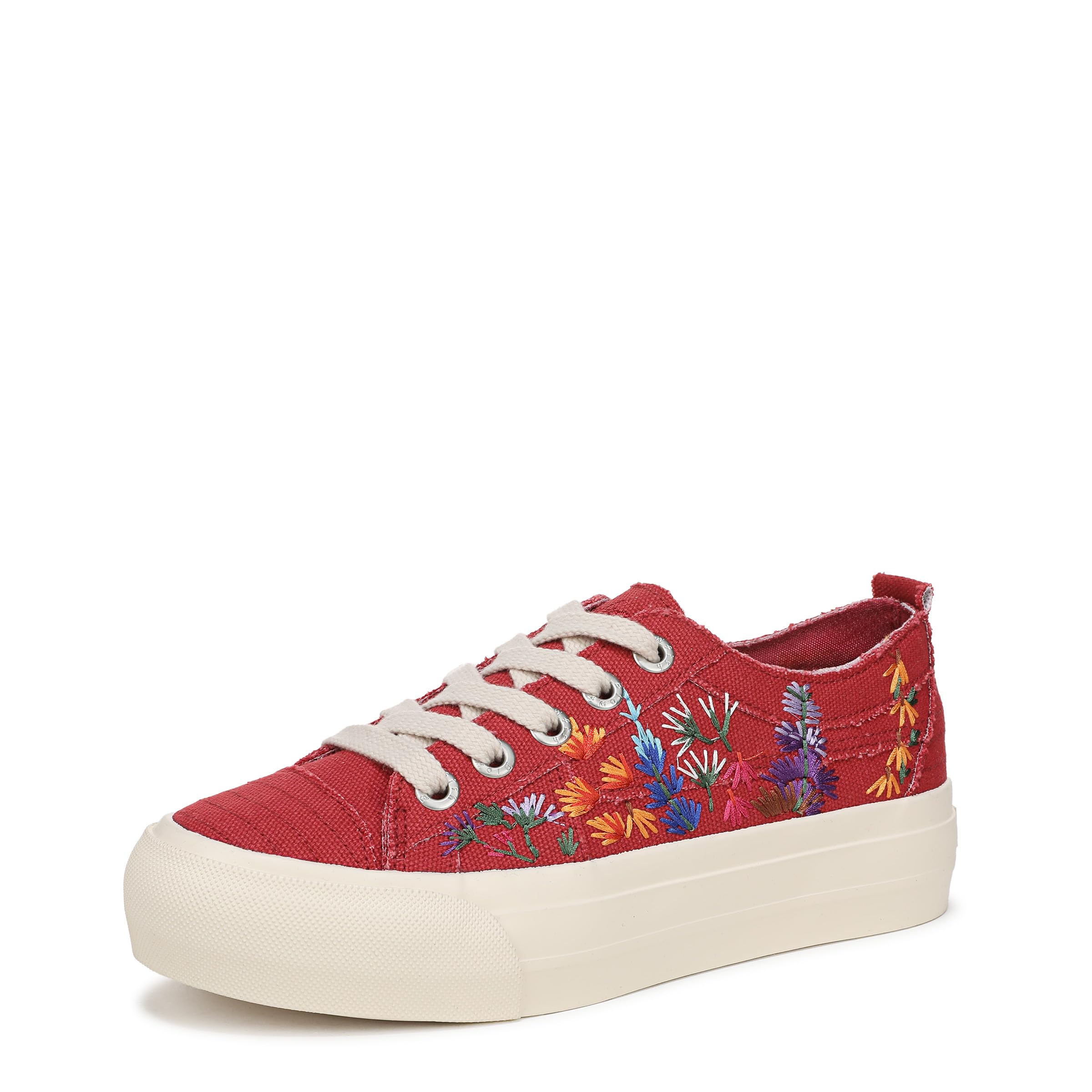 Blowfish Malibu Womens Sadie-Sun Sneaker Pompeiian Red Canvas 6 M Image