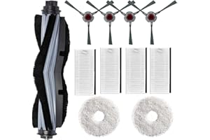 ZYBULSHJT Replacement Accessories Kit for Yeedi Mop Station Pro Robot Vacuum Include 1Main Brush 4 Side Brushes 4 Filters 2 Spin Mopping Pads Parts (11 Pack)