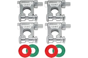 Military Spec Battery Terminals,Heavy Duty Battery Terminal,Battery Post Terminals for Marine Car Boat RV and Vehicles 4 Pcs