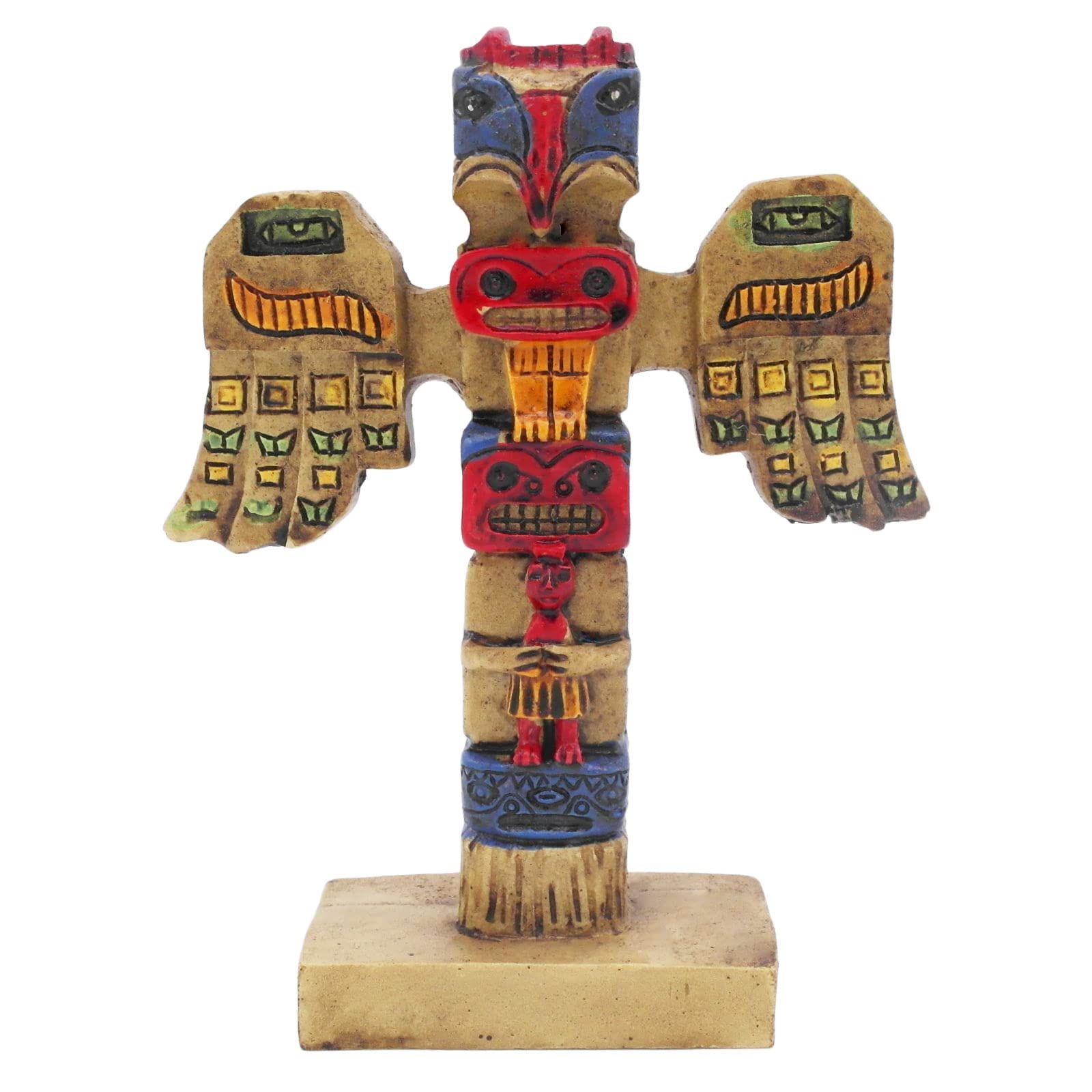 Photo 1 of Indian Totem Pole Fish Tank Decorations Décor Native American Tribe Clan Sculpture Ancient Culture Reptile Lizard Spider Tanks Terrarium Hawaiian Statue Figurine Ornament
