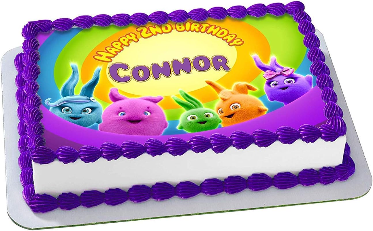 Amazon Com Sunny Bunnies Edible Cake Image Topper Personalized