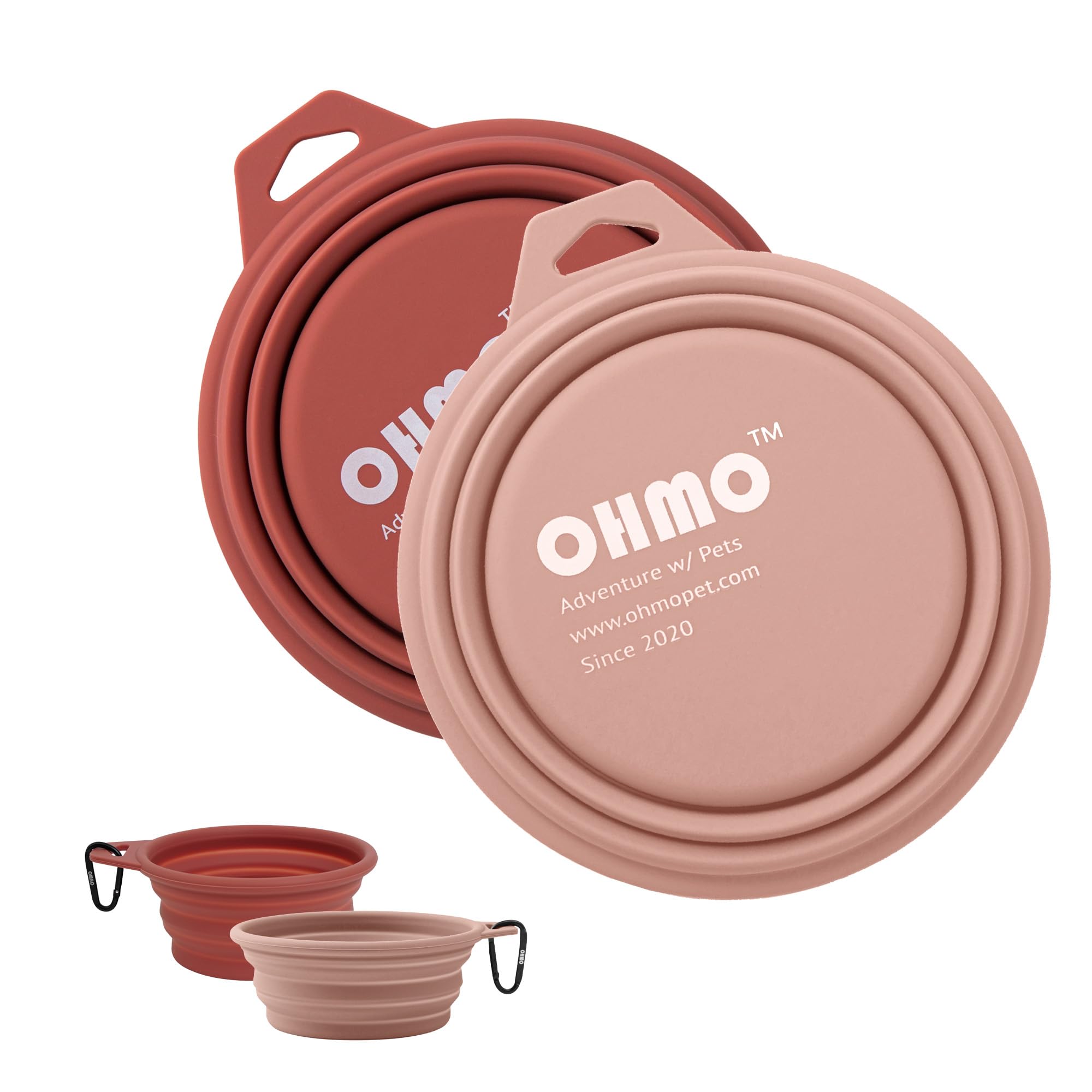 Photo 1 of OHMO Collapsible Dog Bowl(2 Pack, 12oz/400ml) Premium Silicone Pet Water Bowls for Cats & Dogs, Portable Dog Travel Bowls Foldable for Outdoor Camping Hiking