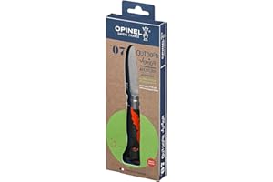 Opinel Outdoor Junior No. 07 Stainless Steel Folding Knife with Safety Rounded Tip, Integrated Whistle, Made in France