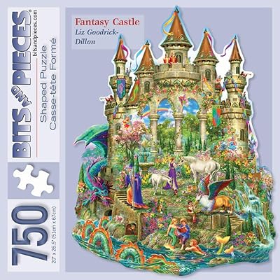 Buy Bits And Pieces Fantasy Castle 750 Shaped Piece Jigsaw Puzzles For Adults Each Puzzle Measures 20 Inch X 27 Inch 750 Shaped Pc Jigsaws By Artist Liz Goodrick Dillon Online In Uae B07t9gcyq5