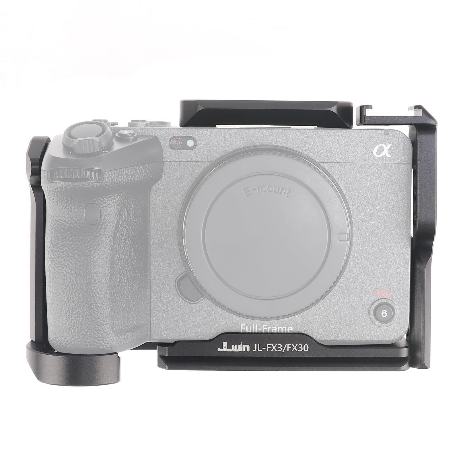 FOTGA FX3/FX30 Camera Cage with NATO Rail, Cold Shoe, 1/4" Thread, 3/8"-16 Shooting Holes for ARRI Grip, for Sony FX3 FX30/Original XLR Handle, Compatible with DJI RS2 RS3 PRO Gimbal Stabilizer