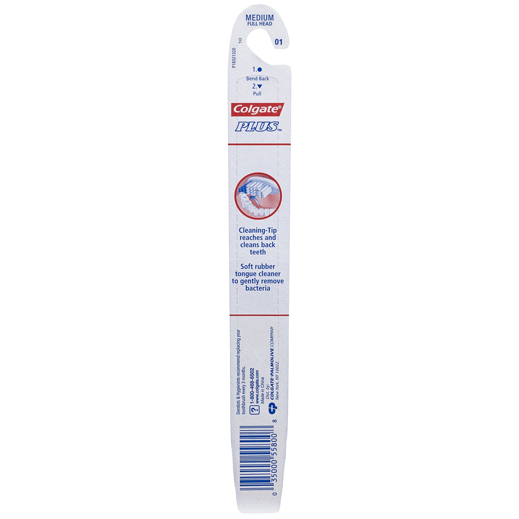 Colgate Plus Bi-Level, Medium Full Head Toothbrush