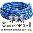 3/4"×100'&200'&300' Compressed Air Line Kit,HDPE-Aluminum-HDPE Piping,Includes 2×NPT Right Angle Fittings and 2×NPT Tee Fittings,Leak Proof&Easy to install Garage Air Line Kit,Shop Air Line Kit